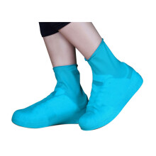 1 Pair Waterproof Nonslip Silicone Shoe Cover-Blue L2
