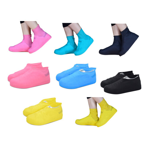 Reusable Rainy Season Silicone Rain Boot Cover-Blue S1 2