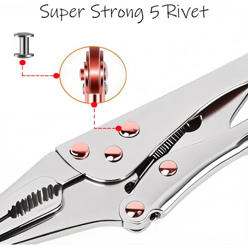 9 Inch Long Nose Locking Pliers with Secure Grip and RustResistant Finish for Precision Work 2