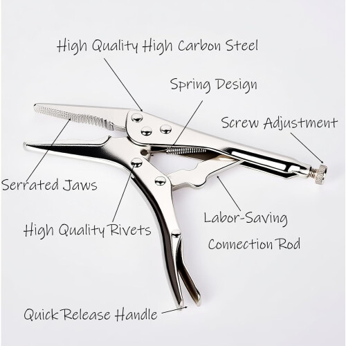 9 Inch Long Nose Locking Pliers with Secure Grip and RustResistant Finish for Precision Work 1