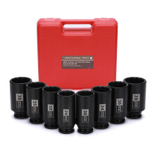 8PCS 1/2 Inch Drive Deep Axle Nut Impact Socket Set CRMO Metric 12Point Grip 2939mm