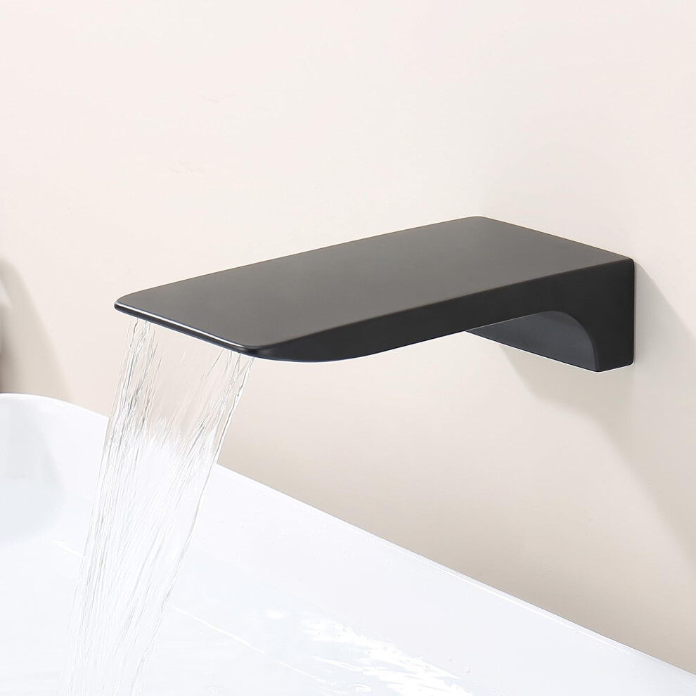 Matte Black Waterfall Tub Spout Sus304 Stainless Steel Wall Mount Bathtub Faucet Flow 9199774766951