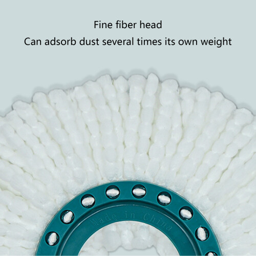 Floor Microfibre Mop Head Refills 360 Rotating Disc Round Spin 1