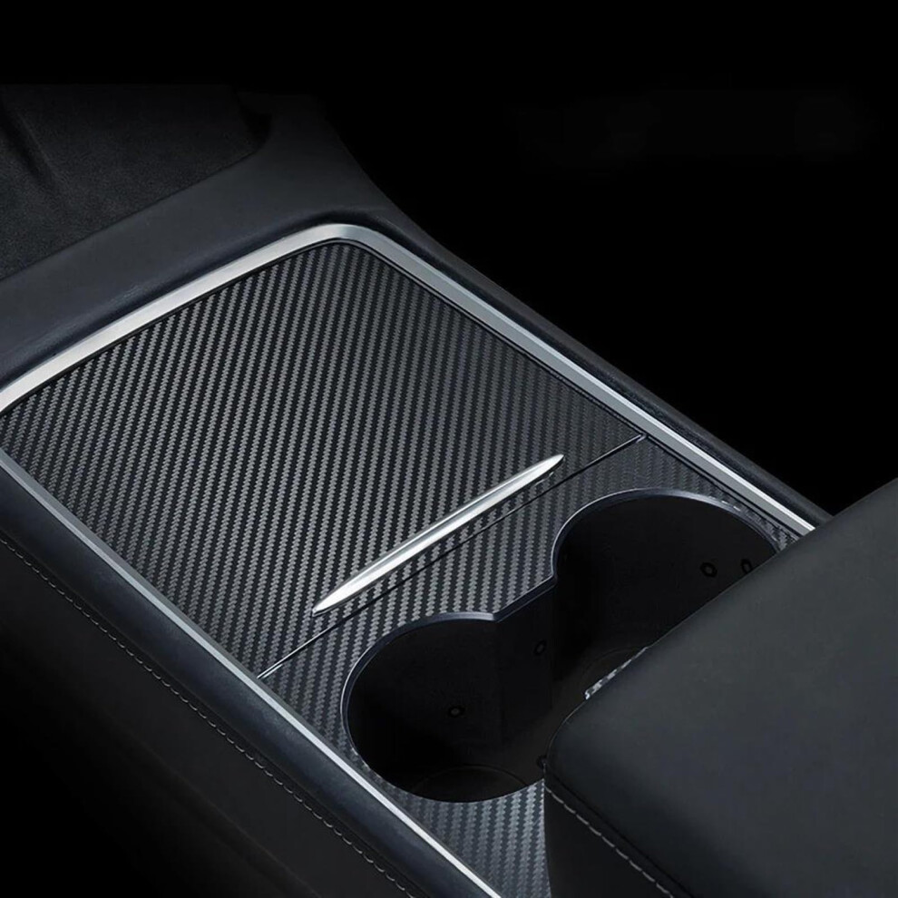 Interior Stickers Center Console Panel Cover 20212023 Carbon Color For Tesla Model 3 Model Y 9187378986448