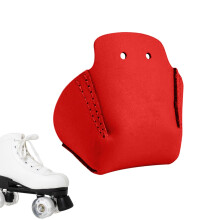 Skate Toe Guards PU Leather for Quad Roller Skate, AntiFriction Protective Cover, Red, Outdoor Skating