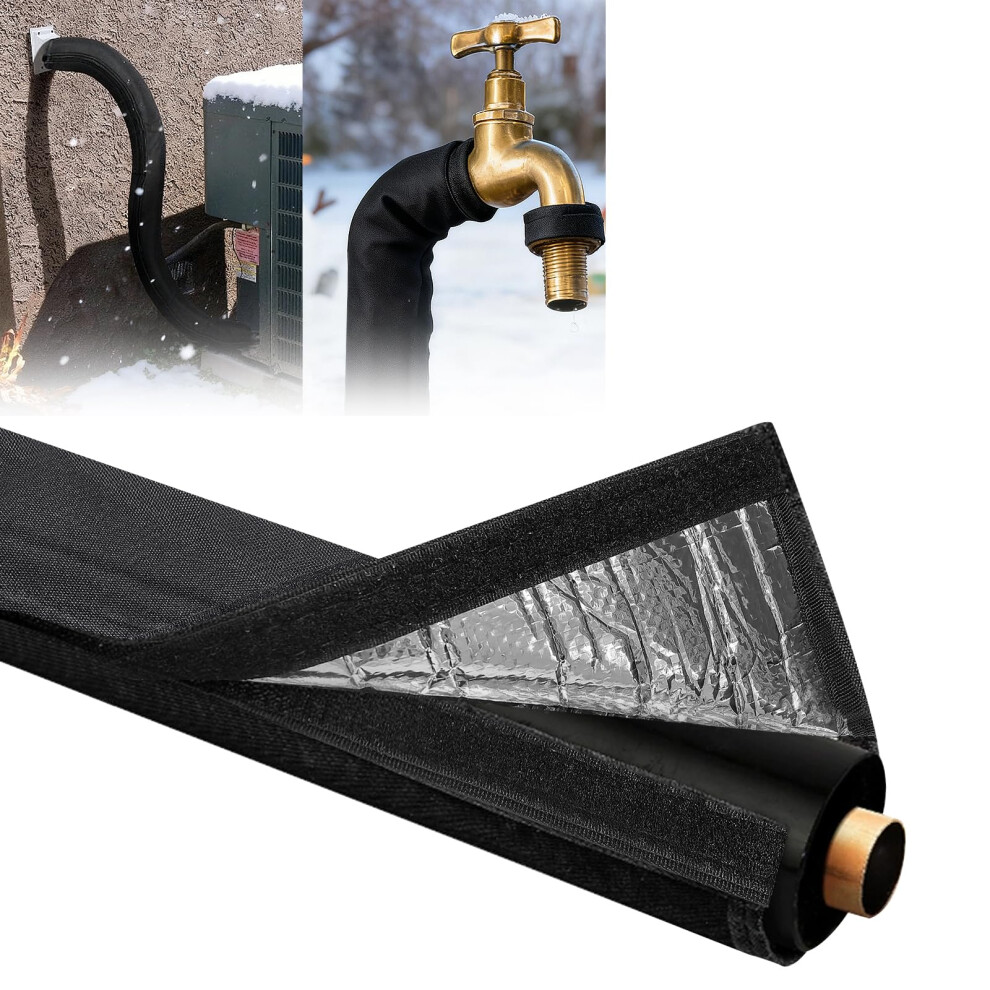 Hvac Pipe Insulation Cover 72X10.2in Waterproof 3Layer Ac Line Set Sleeve For Outdoor Use 9199774767811