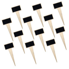 12pcs Garden Plant Labels Wooden Chalkboard Signs for Clear Identification and Decorative Display