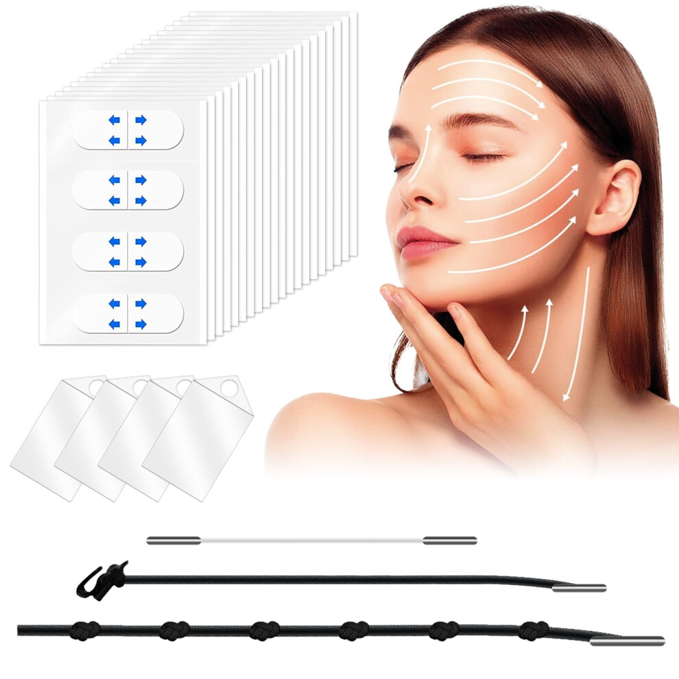 Invisible Face Lift Tape and Neck Lift Tape VShaped Instant Lifting Waterproof AntiWrinkle Patches