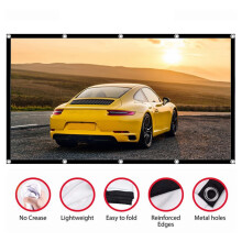 Portable 120in HD Projector Screen Foldable Polyester 16:9 for Home Office