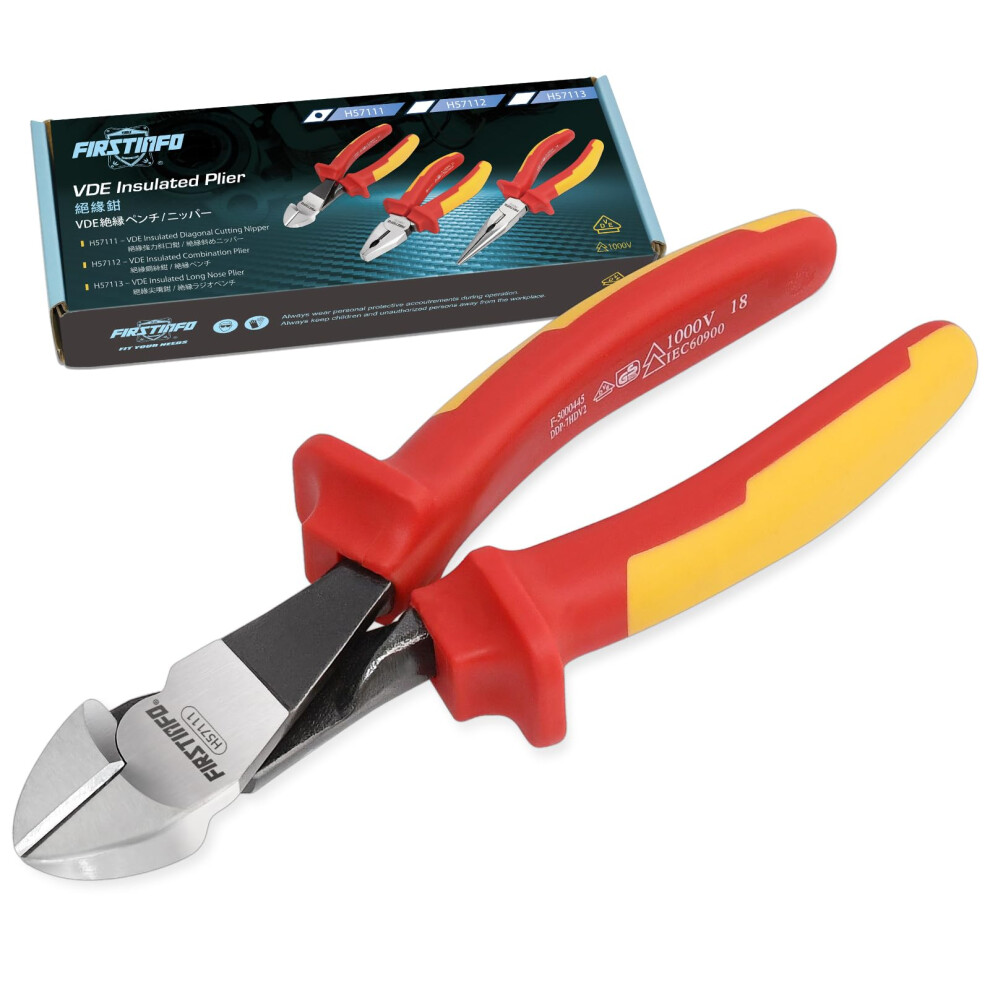 Insulated Cutting Pliers 1000V Vde Certified Chrome Molybdenum Steel With Antislip Grip 9199774768597