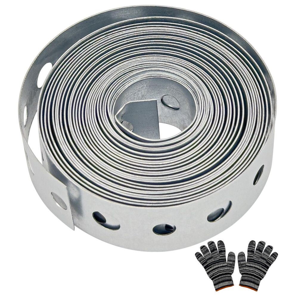 Galvanized Steel Pipe Strap 3/4Inch X 10Ft 27Gauge Rustresistant For Pipe Support With Holes 9199774768627