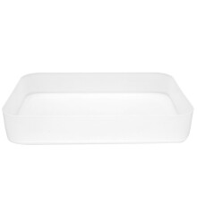 Kunststoff-Zubehörablage mit modularem Design, Schreibtisch-Organizer-Aufbewahrungsbox aus durchscheinendem, mattiertem, robustem Hartplastik mit