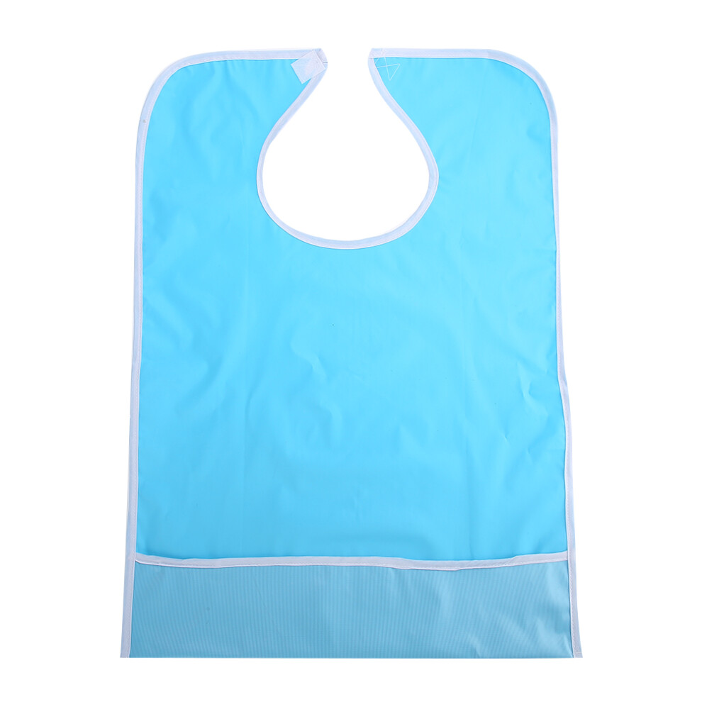 Washable PVC Adult Bib For Eating Leak Proof Clothing Protector Fine Fiber Dust Remover Snap Closure Deep Cleaning Suitable For Elderly And Patients