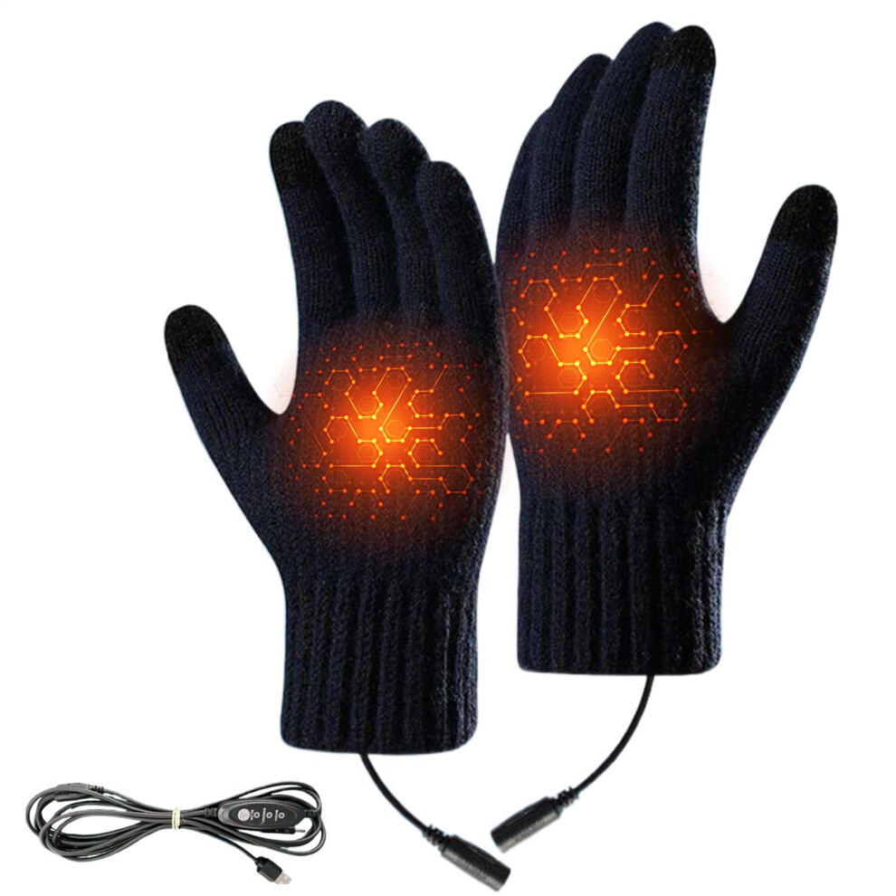 Heated Motorcycle Gloves | Usb Heated, 3Level Temperature Control, For Motorcycle Riding, Skiing Snowboarding Black 9187378987674
