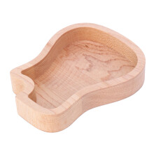 Houten gitaarplectrumhouder met deksel, gemaakt van stevig materiaal, stofbestendig en gemakkelijk op te bergen. Prachtig gitaardesign voor plectrums