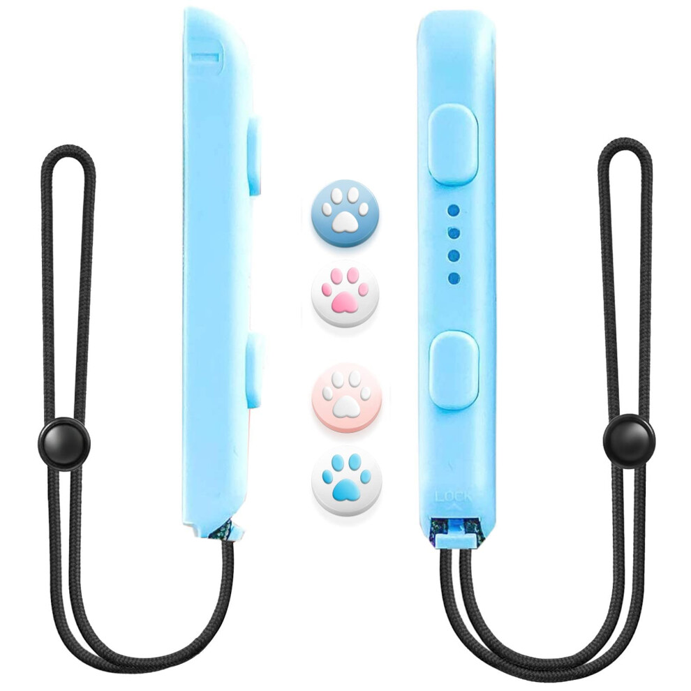 Joycon Straps With Thumb Grips Secure Wrist Strap Replacement Set For Nintendo Switch Light/Blue 9094768999035
