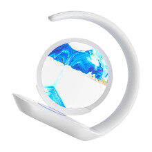 Worldwide Radio Device Sand Sculpture Deck Lamp Two Light-Blue
