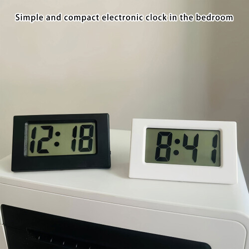 Car Dashboard Digital Clock Vehicle Electronic Clock with-White 2