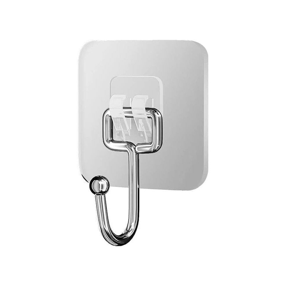 Adhesive Wall Hooks Heavy Duty 22 Lbs Waterproof Transparent For Kitchen Bathroom Hanging 9199774770606