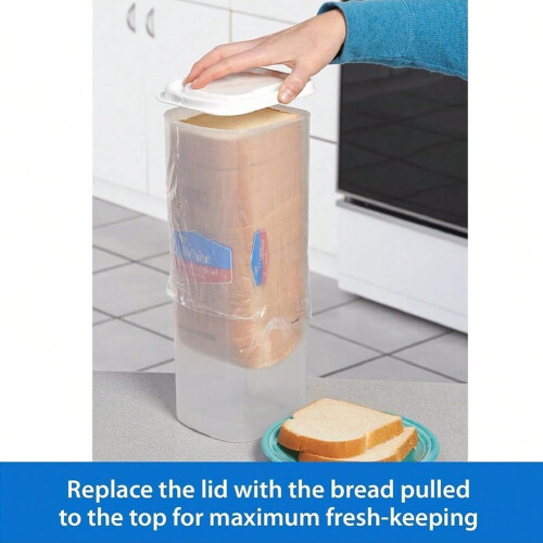 Large Transparent Bread Storage Container with Airtight Lid for Loaves and Rolls Kitchen Use 2