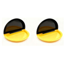 2 Pcs 8 Inch Tortilla Press and Food Sealer, Leakproof MultiDish Maker for Tacos Quesadillas Sandwiches, BPA Black Yellow