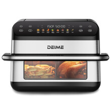 Large Capacity Air Fryer Oven 10.6QT Dual Zone with Window 1800W Touch Screen and NonStick Basket