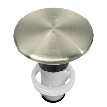 Brushed Nickel Bathroom Sink Pop Up Drain Stopper, Quick PushtoSeal, Watertight, Durable