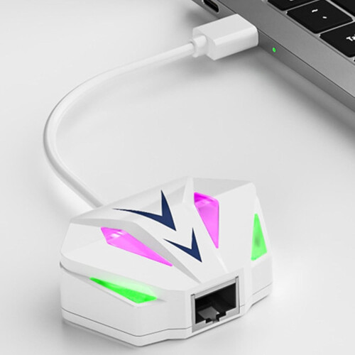 Fast Network Ethernet Adapter  100Mbps Tablet Ethernet Adapter, Plug and Play, White, Stable Connection For Work 1