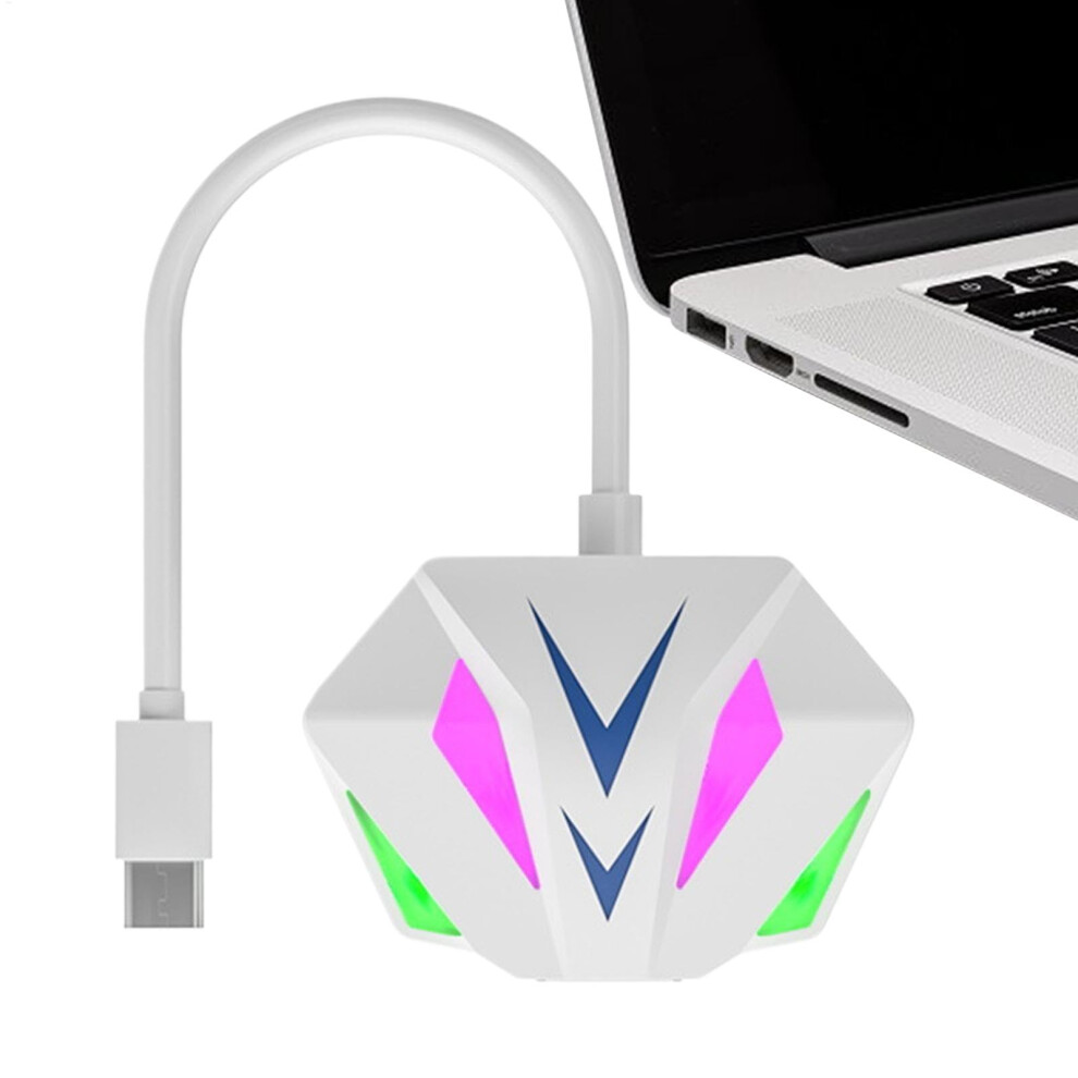 Typec Ethernet Adapter Usbc To Ethernet 100 Mbps Fast Network With Stable Connection Rgb Lighting White 9199774771443