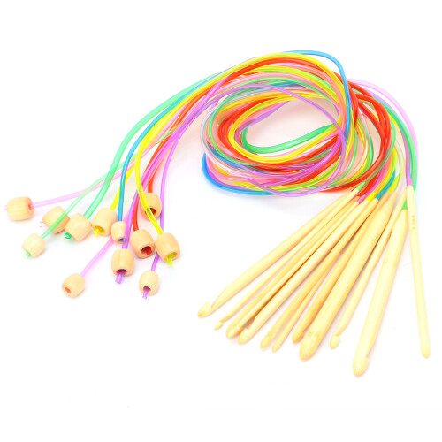 Crafters Delight: Βελόνες μπαμπού για ομαλή ολίσθηση νήματος, Σετ γάντζων βελονάκι από