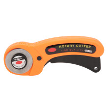 Sewing Rotary Cutter with 45mm Blade, Ergonomic Handle Design for Comfortable Grip, Multi-Material Mastery in Fabric and Leather Cutting, Safety Lock