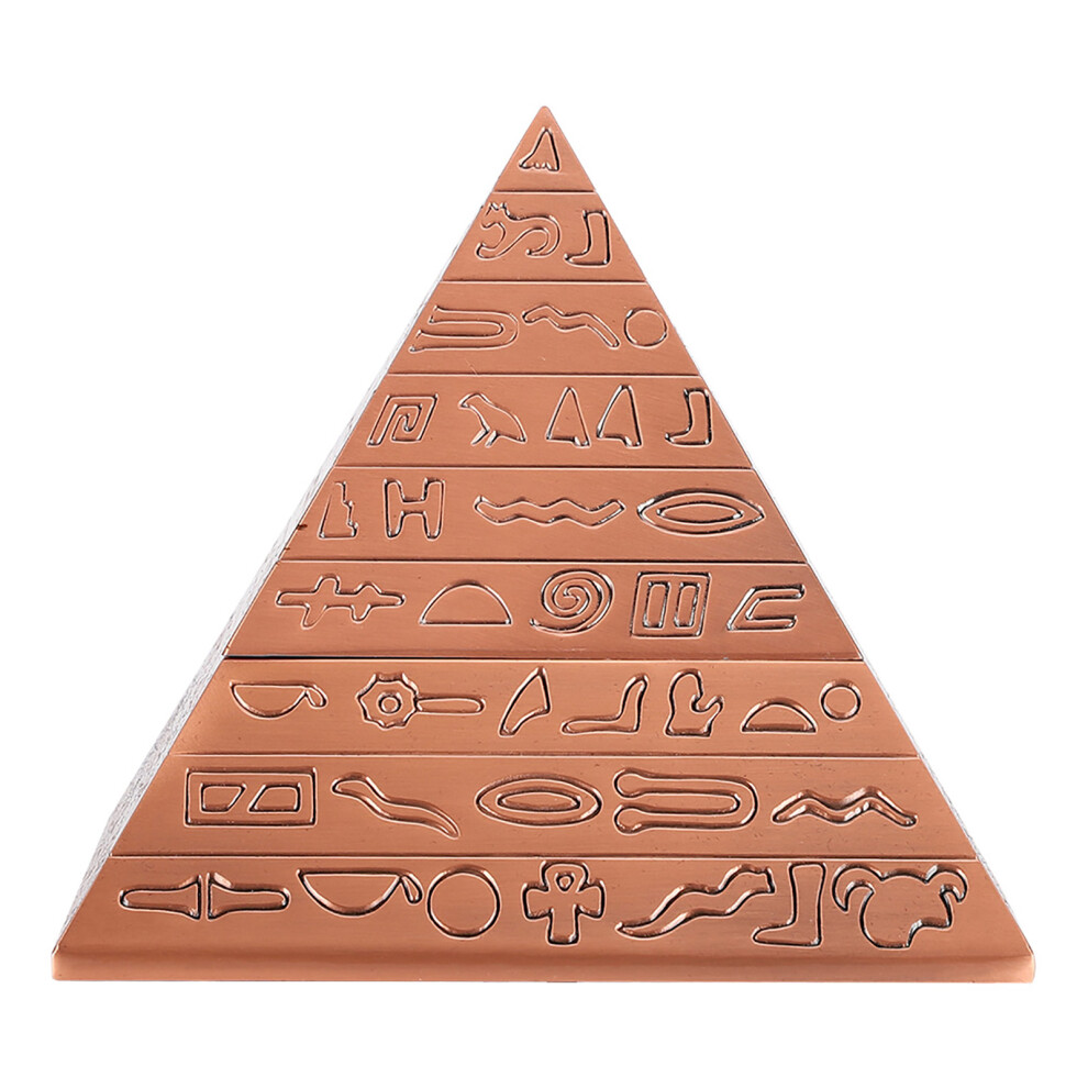 Metal Ashtray with Cover, Egyptian Pyramid Design Vintage Ashtray with Windproof Lid Exquisite Craftsmanship Rustproof Material for Home Office