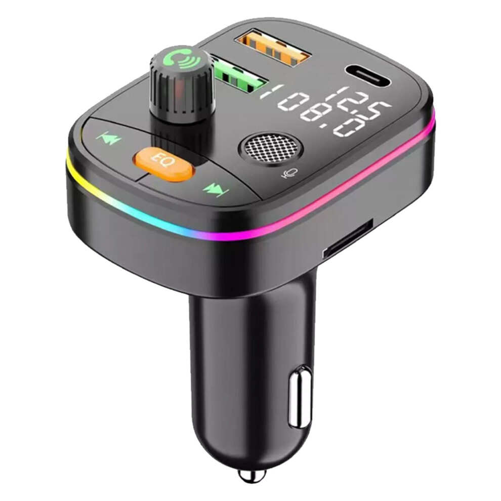 Bluetooth Car Kit, Quick Charge 3.0 Dual Usb Car Charger With Crystal Clear Music Streaming And Hands-Free Calls For Safe And Seamless Travel 9340258780837