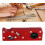 Woodworking Hand Planer with Dual Bubble Level, Adjustable Chamfering Edge Trimming, Red 4