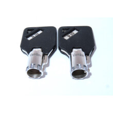 R10 Replacement Keys for Husky and Milwaukee Steel Glide Tool Chest Locks, Precut Pair with Black Caps