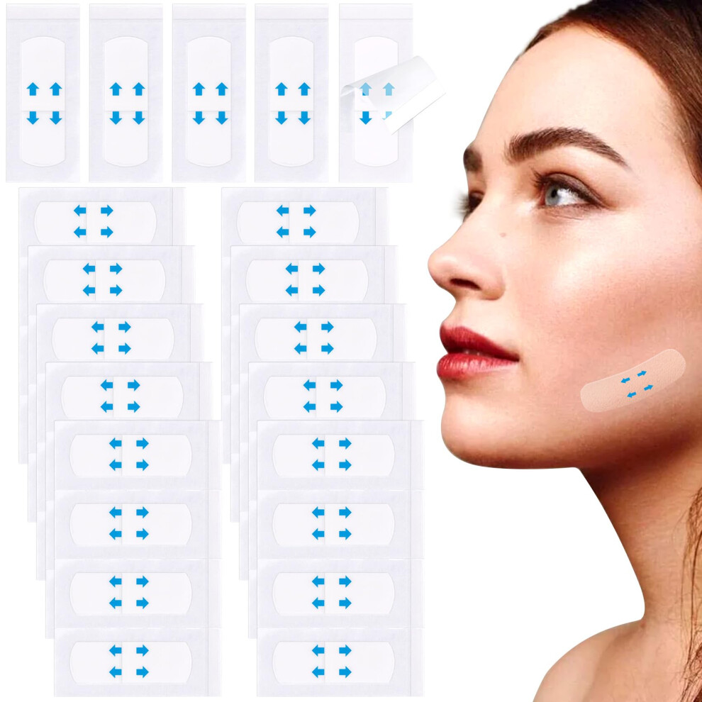 40PCS Invisible Face Lift Tape for Instant Lift, Waterproof Breathable Wrinkle and Double Chin Care
