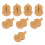 8Pcs Adjustable Rubber Violin Mute Silencers, Brown Practice Accessories 15