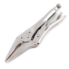 9 Inch Long Nose Locking Pliers with Wire Cutter, Heavy Duty Heat‑Treated Steel, Anti‑Slip Grip