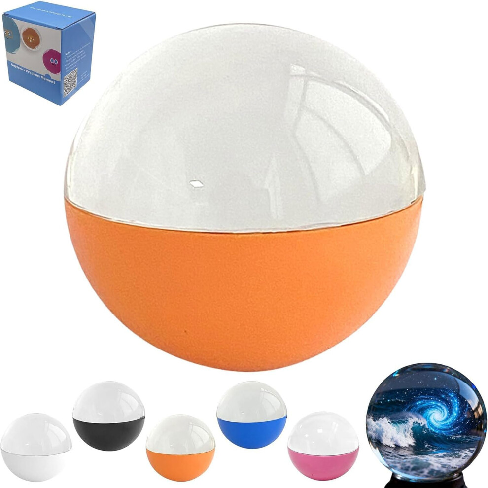 Wifi Crystal Ball 3D Video And Photo Memory Sphere, Digital Display, Uploadable Videos And Photos, Orange 9199774772976