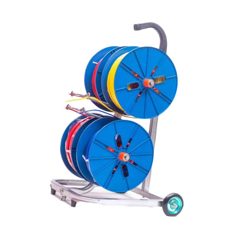 Heavy Duty Wire Spool Rack Cable Dispenser With Wheels, Adjustable Multispool Storage For Electrical Use, 330Lbs Capacity 9094768001738