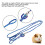 Deep Blue Hamster Leash with Bell, Nylon Rope, Adjustable Button 6