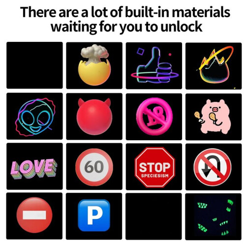 DIY RGB  LED Pixel Panel Lamp 32x 32 USB Graffiti  App Control for Home Room Decor Text Screen Car Display 1