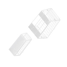 Grand petit organisateur durable de panier à linge de-Blanc
