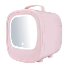 Mini Beauty Fridge 6L with Touchscreen LED Mirror, Hot and Cold, Skincare and Makeup Storage