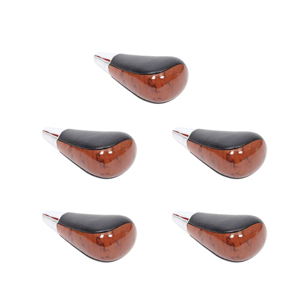 5X Wood Car Gear Shift Knob For Camry/Harrier Fortuner Crown Land Lever Shifter Stick Grain/Black 4712138347143