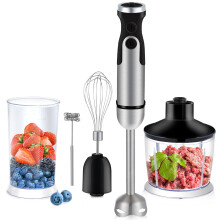 Immersion Hand Blender Set 1200W Power Stainless Steel with Whisk Chopper and Smoothies Cup