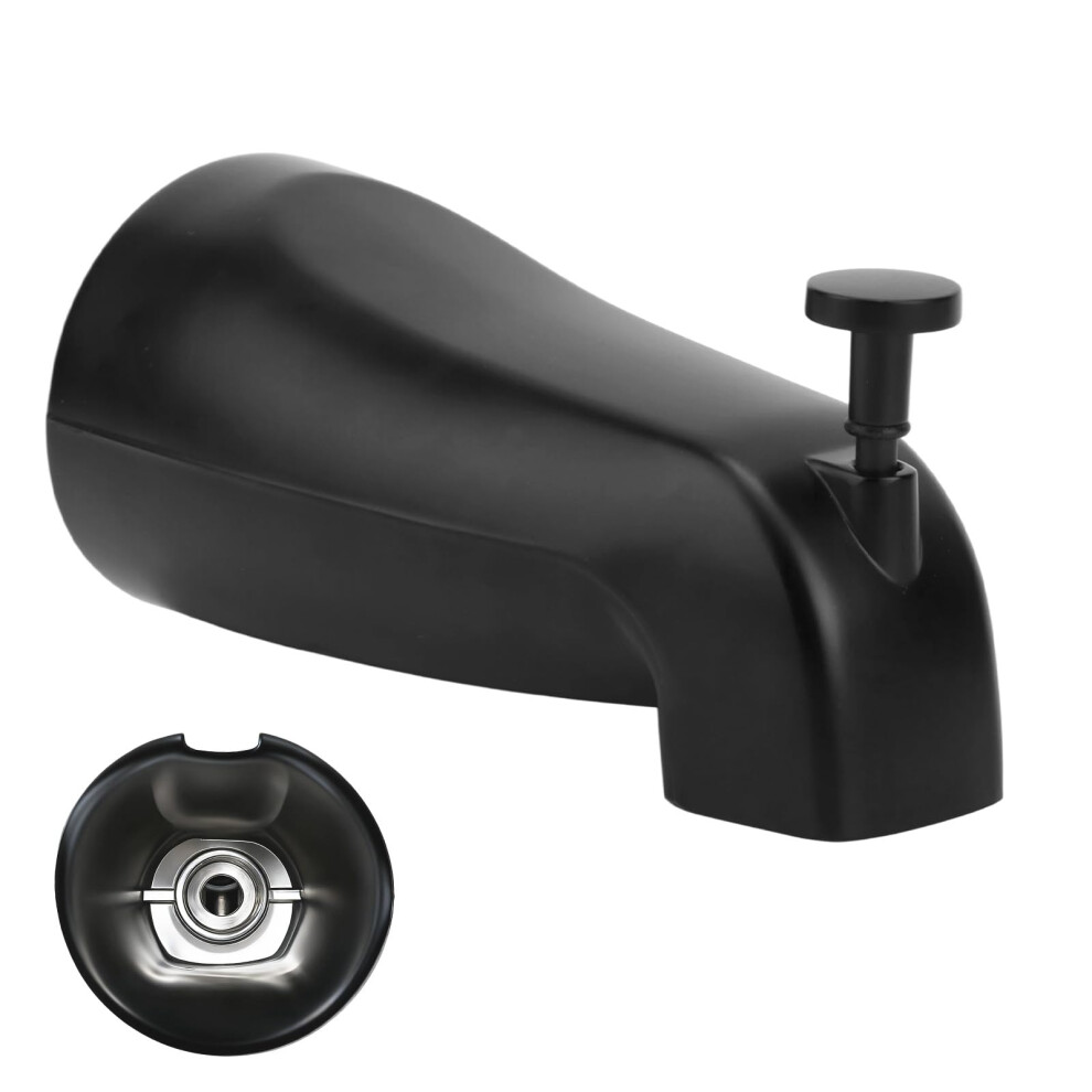 Matte Black Tub Spout With Pull Up Diverter, Durable Zinc Alloy Bathtub Spout Replacement For 1/2In Copper Tube For Westbrass E531d1f62 9199774773782