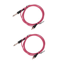 Cabo de alimentação para máquina de tatuagem com conector RCA - Fio de silicone resistente ao desgaste e à prova de fogo garante desempenho