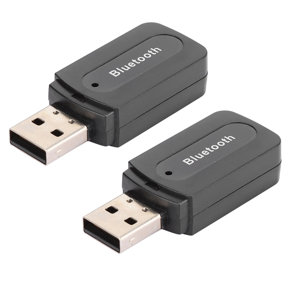 2Pcs Usb Bluetooth 4.0 Audio Receiver Adapter, Aux, 5-10M Range 9351379769892