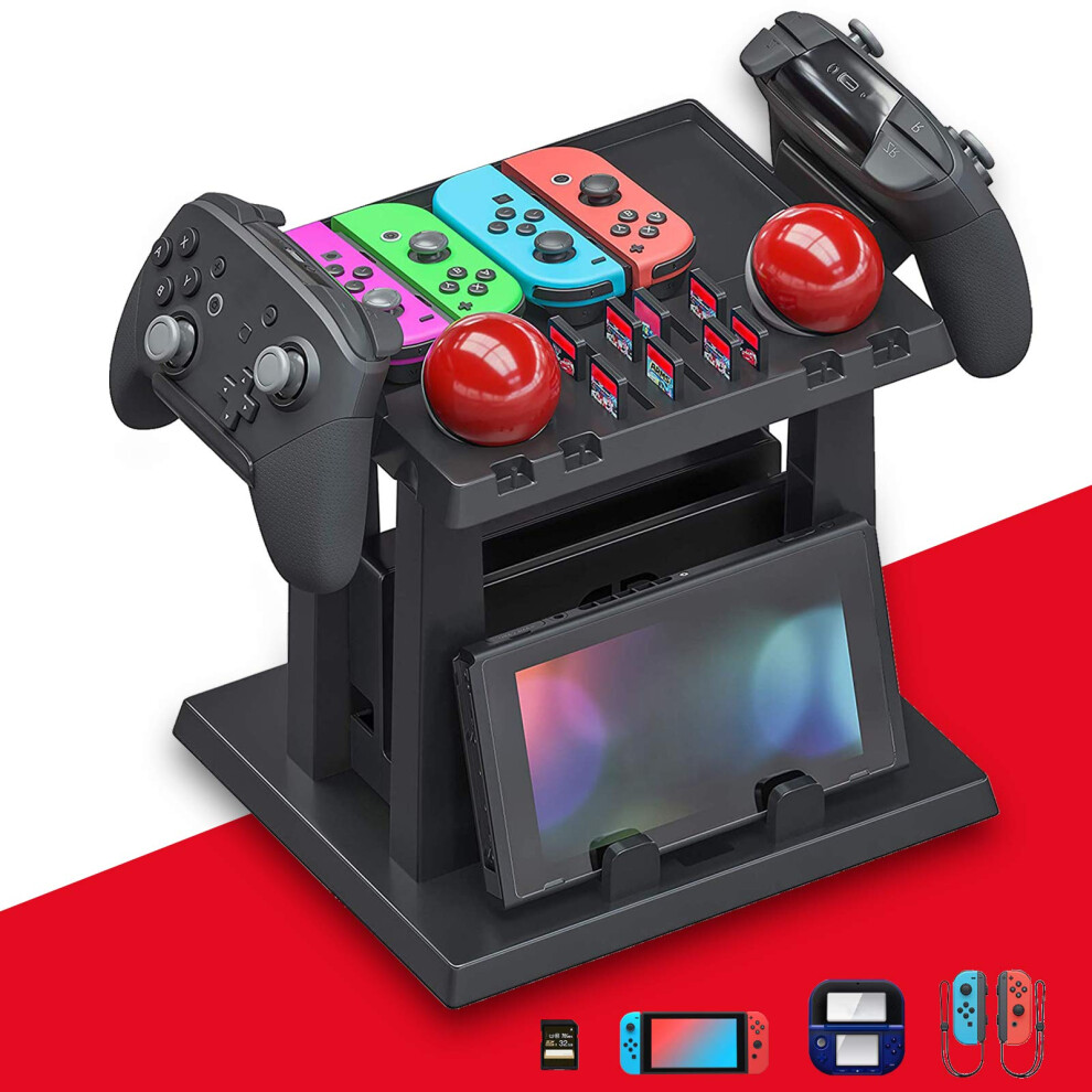 Storage Stand Tower Organizer For Nintendo Switch Dock Controllers Joycons Game Cards 9094768002896